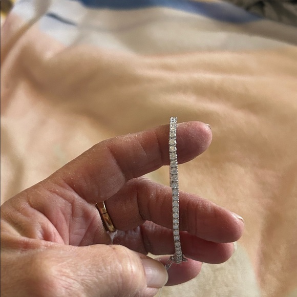 Moissanite Jewelry - Dazzling Silver Moissanite Bracelet